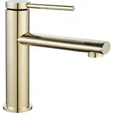 Смеситель для раковины (умывальника) REA OVAL GOLD золото низкий (REA-B6515)