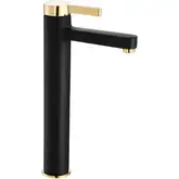 Смеситель для раковины (умывальника) REA POLO BLACK GOLD высокий (REA-B9978)