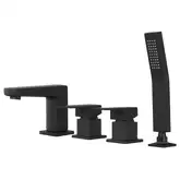 Змішувач для ванни Corsan ANGO BLACK MATT чорний на борт ванни (CMB3027BL)