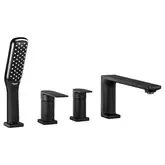 Смеситель для ванны CORSAN TRINO BLACK MATT на борт ванны (CMB7142BL)