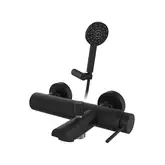 Змішувач для ванни GRB Time Black з душовим гарнітуром, чорний матовий (47225472)