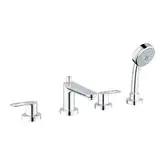 Смеситель на борт ванны Grohe Bau Edge (цвет - хром), с душевым гарнитуром (25120000)