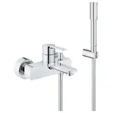 Смеситель однорычажный для ванны Grohe Lineare DN 15 (цвет - хром) с ручным душем (33850001)