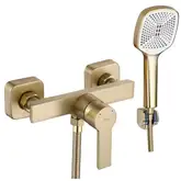 Смеситель для ванны и душа REA ARGUS BRUSHED GOLD настенный без излива (REA-B6413)