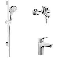 Набор смесителей для ванны 3-в-1 Hansgrohe Focus/Croma Select E (цвет - хром) (31940112)