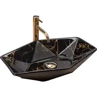 Умывальник (раковина) REA VEGAS BLACK MARBLE SHINY накладной черный (REA-U5603)