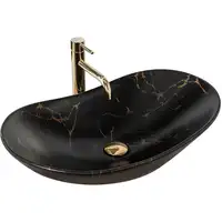 Умывальник (раковина) REA ROYAL 60 MARBLE BLACK MATT накладной черный (REA-U7478)