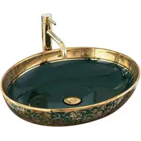 Умывальник (раковина) REA MARGOT GREEN GOLD накладной (REA-U8462)
