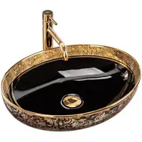 Умывальник (раковина) REA MARGOT GOLD BLACK накладной (REA-U8978)