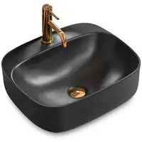 Умывальник (раковина) REA LUIZA 50 BLACK MAT накладной черный (REA-U9608)