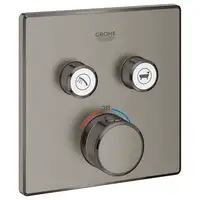 Термостат для ванни прихованого монтажу Grohe Grohtherm SmartControl, зовнішня частина, графіт матовий (29124AL0)