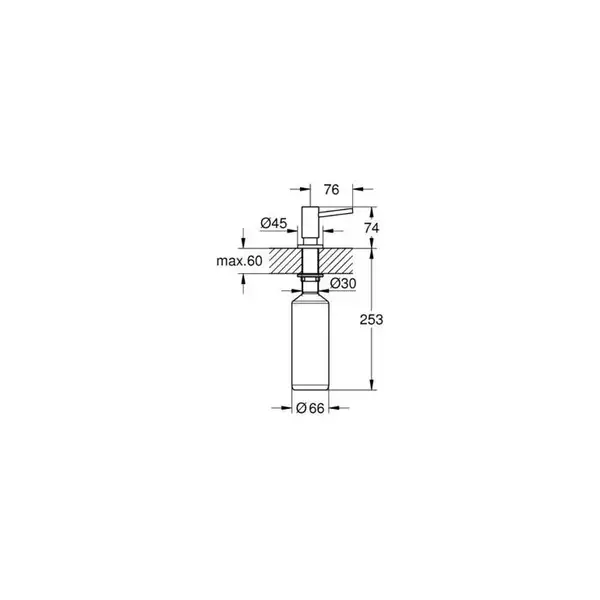 Дозатор рідкого мила Grohe Cosmopolitan, темний графіт (40535AL0) Дозатор рідкого мила Grohe Cosmopolitan, темний графіт (40535AL0)