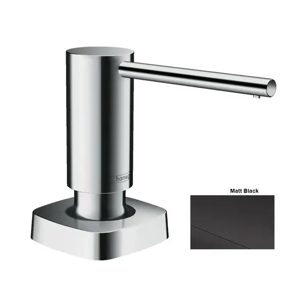 Дозатор кухонний для миючого Hansgrohe A71, 500 ml, Matt Black (40468670) Дозатор кухонний для миючого Hansgrohe A71, 500 ml, Matt Black (40468670)