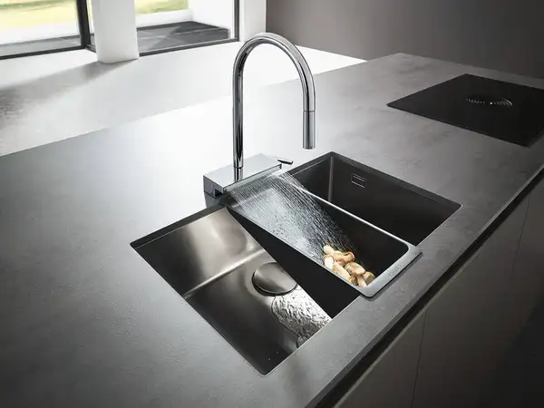 Коландер кухонний Hansgrohe F14 мультифункціональний, matt black (40963000) Коландер кухонний Hansgrohe F14 мультифункціональний, matt black (40963000)