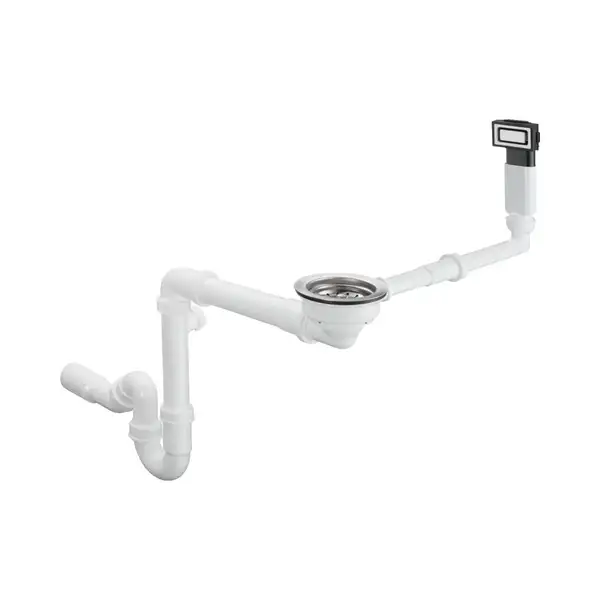 Сифон з переливом для мийки Hansgrohe D14-10 на 1 чашу, сталевий (43921800) Сифон з переливом для мийки Hansgrohe D14-10 на 1 чашу, сталевий (43921800)