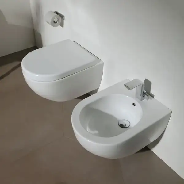 Біде підвісне Flaminia MINIAPP 48,5x36 h27cm, укорочене, Carbone matt (AP219) (AP219CAR)