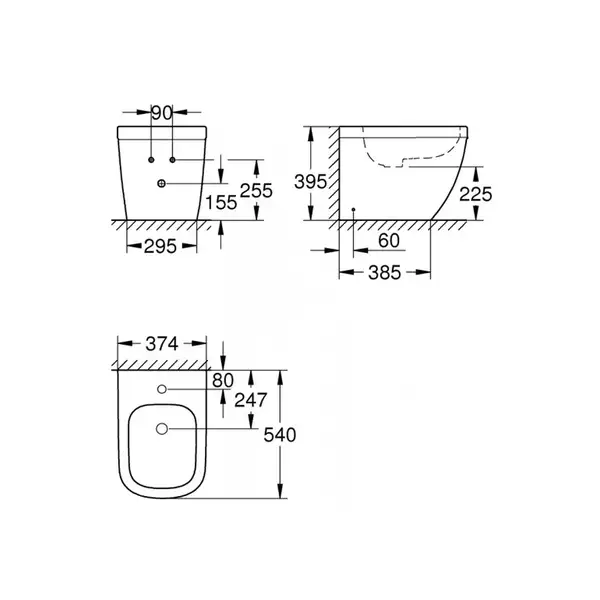 Біде для підлоги Grohe Euro Ceramic, білий (39340000) Біде для підлоги Grohe Euro Ceramic, білий (39340000)