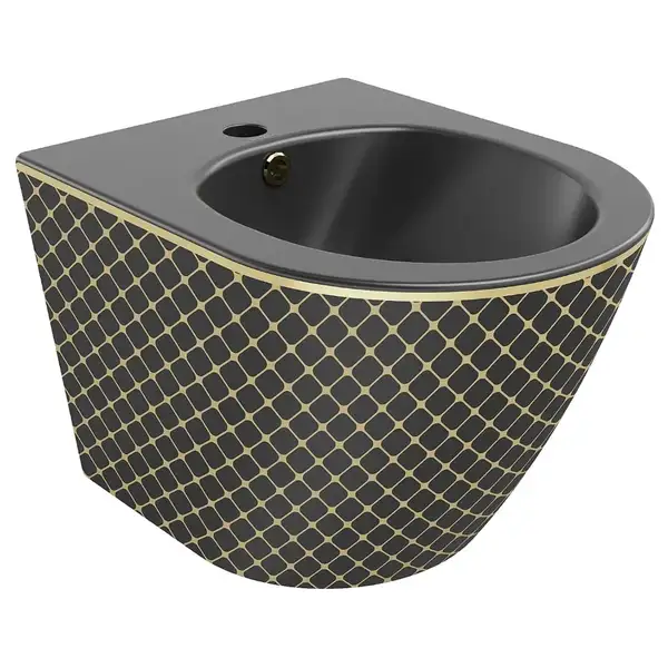 Подвесное биде MEXEN LENA BLACK MATT DIAMOND GOLD (MEX-35224879) Подвесное биде MEXEN LENA BLACK MATT DIAMOND GOLD (MEX-35224879)