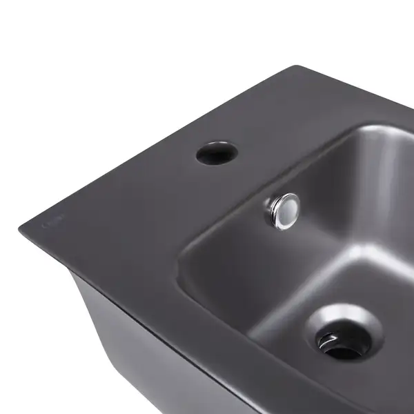 Биде подвесное Qtap Virgo 485х345х365 Matt black QT1855051FMB Биде подвесное Qtap Virgo 485х345х365 Matt black QT1855051FMB