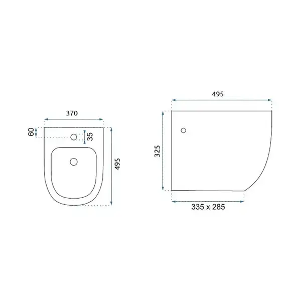 Подвесное биде REA CARLO MINI GOLD WHITE (REA-C2288) Подвесное биде REA CARLO MINI GOLD WHITE (REA-C2288)