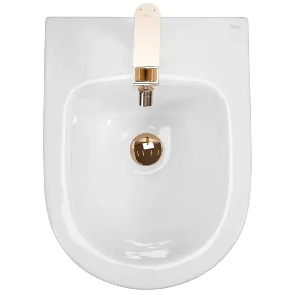 Подвесное биде REA CARLO MINI WHITE GOLD EDGE белое (REA-C6990) Подвесное биде REA CARLO MINI WHITE GOLD EDGE белое (REA-C6990)