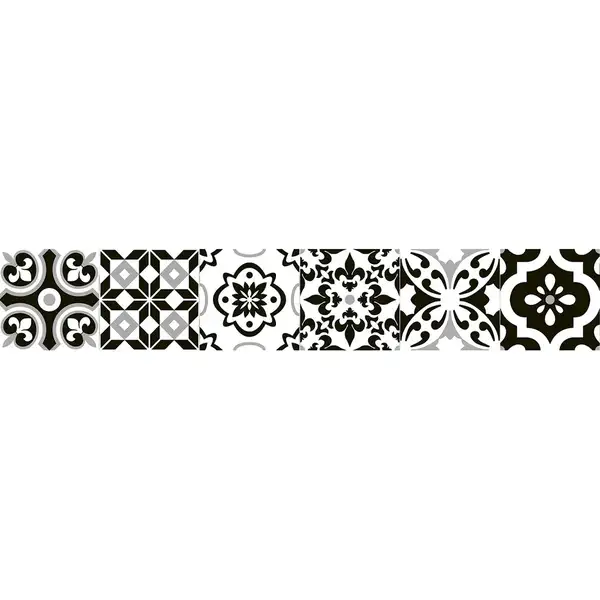 Декор настенный, керамогранит Almera Ceramica Artic Black 15 х 90 см 476446