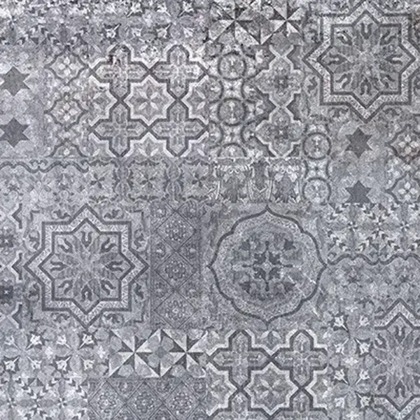 Плитка керамогранітна Vintage Dark Grey декор 400x400 Ceramika Gres (L-LDN-VTG13-40X040-075-1-3)