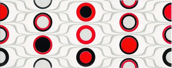 Декор Red Circles Inserto 200x500x9 Konskie (ICT0546090G1,)