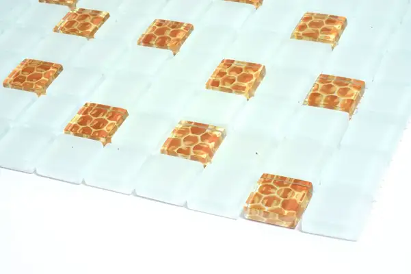 KOTTO Мозаїка скляна GMP 0825016 С2 print 13/white mat 300x300 (кубик 2,5х2,5) Кераміка Лео УКРАЇНА