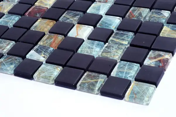 KOTTO Мозаїка скляна GMP 0825045 С2 print 42/black mat 300x300 (кубик 2,5х2,5) Кераміка Лео УКРАЇНА