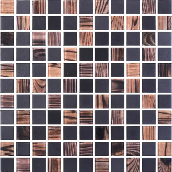 КОТТО КЕРАМІКА Мозаїка скляна GMP 0825050 С2 print 46/black mat 300x300 (кубик 2,5х2,5) Кераміка Лео УКРАЇНА