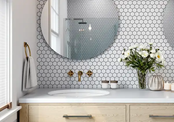 KOTTO Мозаїка HEXAGON H 6001 Flora Grey 295х295х9 Кераміка Лео УКРАЇНА