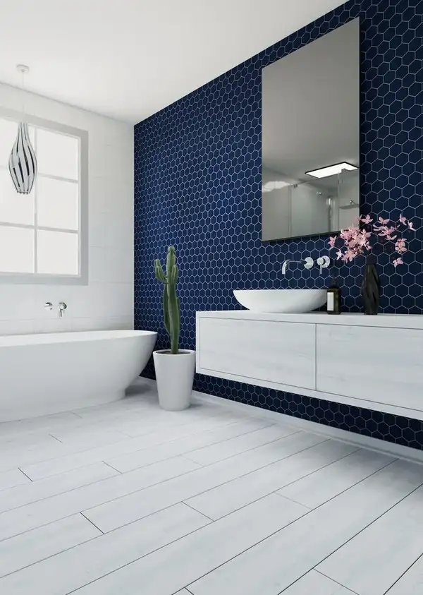 KOTTO Мозаїка HEXAGON H 6008 Steel Blue 295х295х9 Кераміка Лео УКРАЇНА