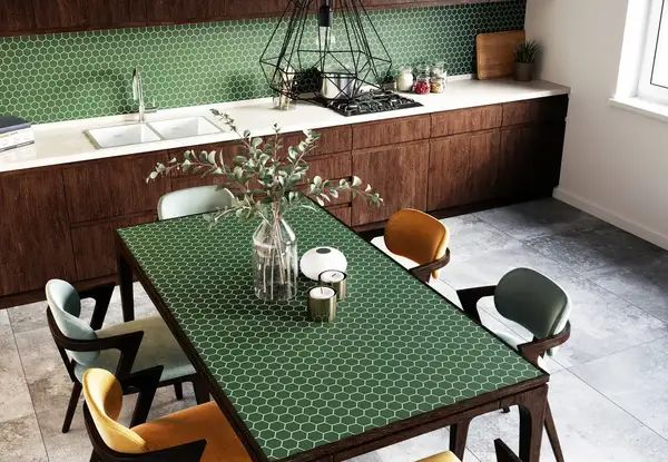 KOTTO Мозаїка H 6010 Hexagon Forestgreen 295x295x9 Котто Кераміка