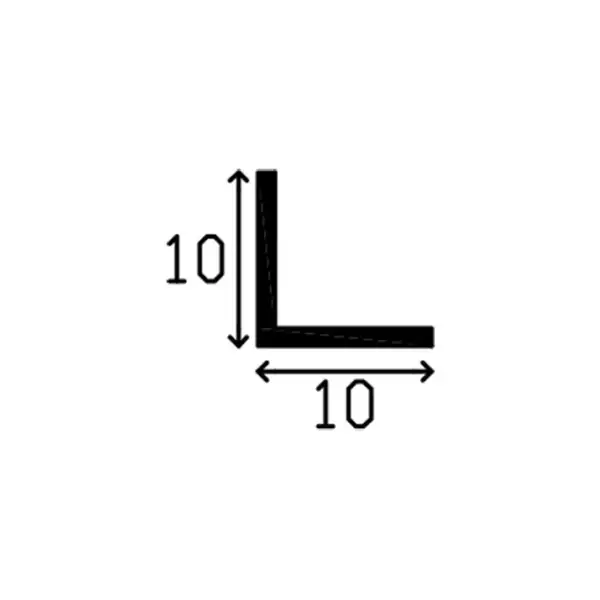 Профіль кутовий, захисний і декоративний 10x10 мм, Lucciano (PFA10103000A) Профіль кутовий, захисний і декоративний 10x10 мм, Lucciano (PFA10103000A)