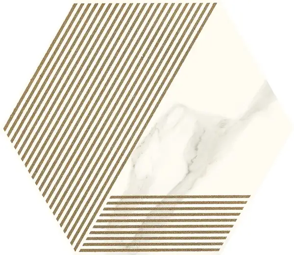 Декор Calacatta Hexagon A MAT 17,1x19,8 код 3775 Ceramika Paradyz (I-H-171X198-1-CALA.--A-N)