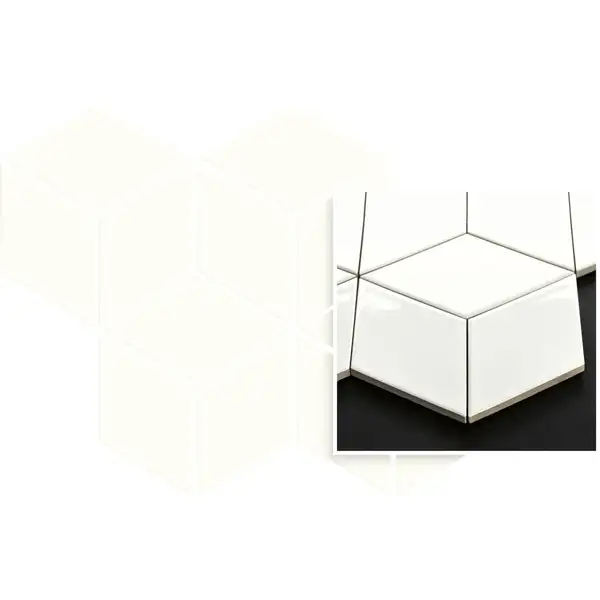 Мозаїка пресована Універсальна Bianco Romb Hexagon 20,4x23,8 код 1825 Ceramika Paradyz (M-P-204X238-1-UNIW.BIROHE) Мозаїка пресована Універсальна Bianco Romb Hexagon 20,4x23,8 код 1825 Ceramika Paradyz (M-P-204X238-1-UNIW.BIROHE)