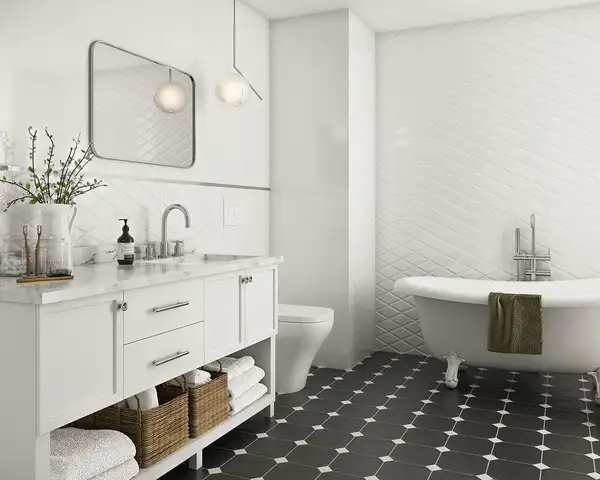 Мозаїка пресована Універсальна Bianco Romb Hexagon 20,4x23,8 код 1825 Ceramika Paradyz (M-P-204X238-1-UNIW.BIROHE) Мозаїка пресована Універсальна Bianco Romb Hexagon 20,4x23,8 код 1825 Ceramika Paradyz (M-P-204X238-1-UNIW.BIROHE)