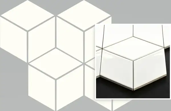 Мозаїка пресована Універсальна Bianco Romb Braid 20,5x23,8 код 1849 Ceramika Paradyz (M-P-205X238-1-UNIW.BIROBR) Мозаїка пресована Універсальна Bianco Romb Braid 20,5x23,8 код 1849 Ceramika Paradyz (M-P-205X238-1-UNIW.BIROBR)