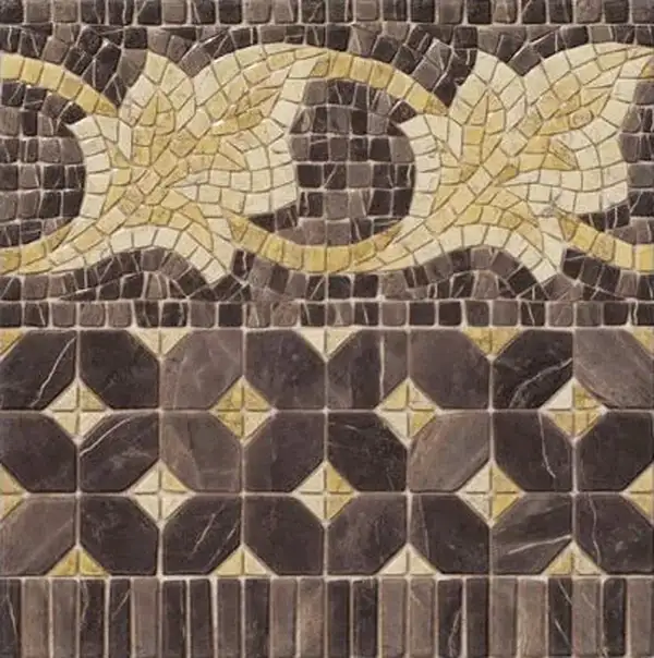 Декор Iliada Cenefa Midas PR Marron RECT POL 435x435x9,5 Vives (42H7)