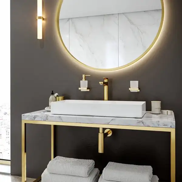 Дозатор рідкого мила, підвісний Hansgrohe AddStoris, Polished Gold Optic (41745990)
