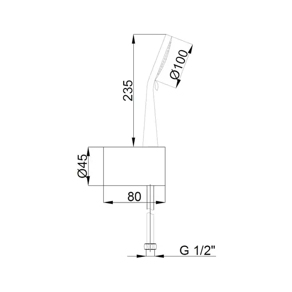 Adell 15786010 Lido лійка руч. для душу з тримачем, 3-реж, шланг 150 см, хром Adell 15786010 Lido лійка руч. для душу з тримачем, 3-реж, шланг 150 см, хром