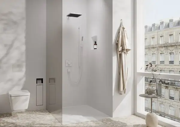 Штанга для душу 90 см Hansgrohe Pulsify E БЕЗ ЛІЙКИ (колір - білий матовий) 24403700 Штанга для душу 90 см Hansgrohe Pulsify E БЕЗ ЛІЙКИ (колір - білий матовий) 24403700