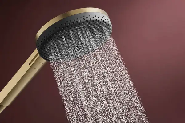 Душовий гарнітур Hansgrohe Raindance Alive Select S Ecosmart із стійкою Unica S Puro 65 (колір - шліфована бронза)  24602140