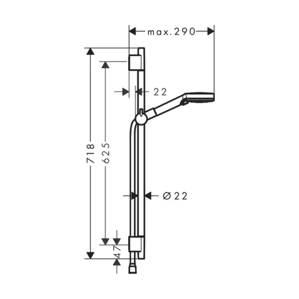 Hansgrohe Vernis Blend Душовий набір, чорний (26423670) Hansgrohe Vernis Blend Душовий набір, чорний (26423670)