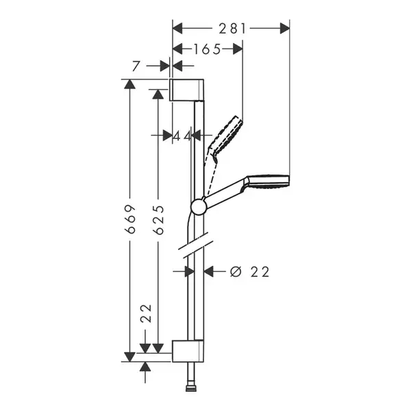 Hansgrohe Crometta 1jet Green Душевой гарнитур, хром/белый (26554400) Hansgrohe Crometta 1jet Green Душевой гарнитур, хром/белый (26554400)