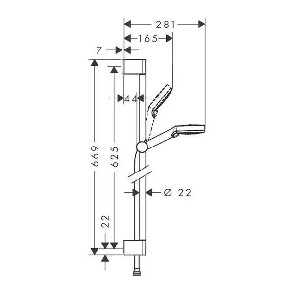 Hansgrohe Crometta Vario Green Душевой гарнитур, хром/белый (26555400) Hansgrohe Crometta Vario Green Душевой гарнитур, хром/белый (26555400)