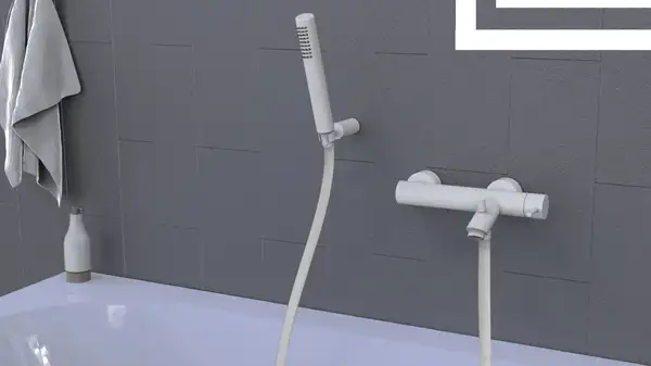 Ручной душ с держателем Paffoni Light (цвет - белый матовый) (ZDUP094BO) фото 2 Aquada.com.ua Ручной душ с держателем Paffoni Light (цвет - белый матовый) (ZDUP094BO) фото 2 Aquada.com.ua