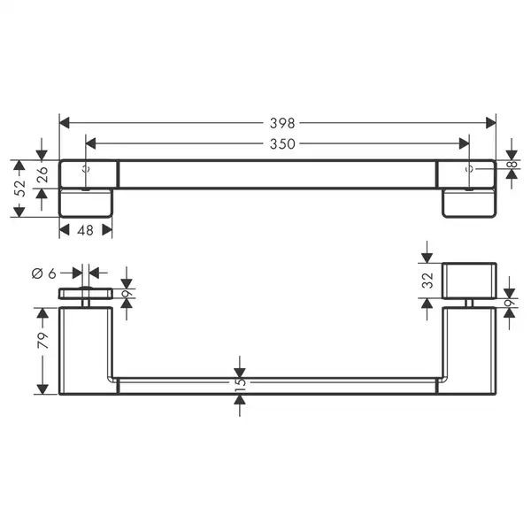 Ручка для душевой двери Hansgrohe AddStoris, чёрный матовый (41759670) фото 2 Aquada.com.ua Ручка для душевой двери Hansgrohe AddStoris, чёрный матовый (41759670) фото 2 Aquada.com.ua