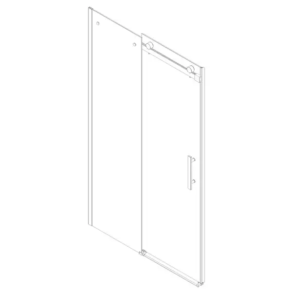 Koer SR SD01-120x200 Двері в нішу, графіт (KR5378)